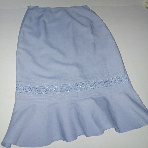 LOFT Dresses & Skirts - Ann Taylor Loft Linen Blend Trumpet Skirt